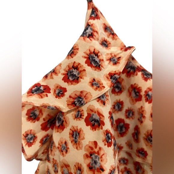 ❤️ EUC REBECCA TAYLOR Red, Blue & Pink Floral Silk Sundress | Women’s Size 4 - Picture 6 of 11